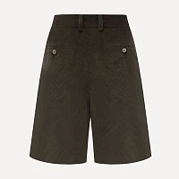 Dark green corduroy Bermuda shorts