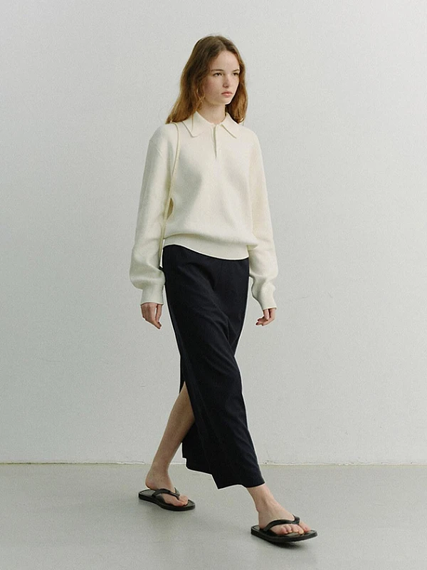 H-LINE STRIPED MAXI SKIRT