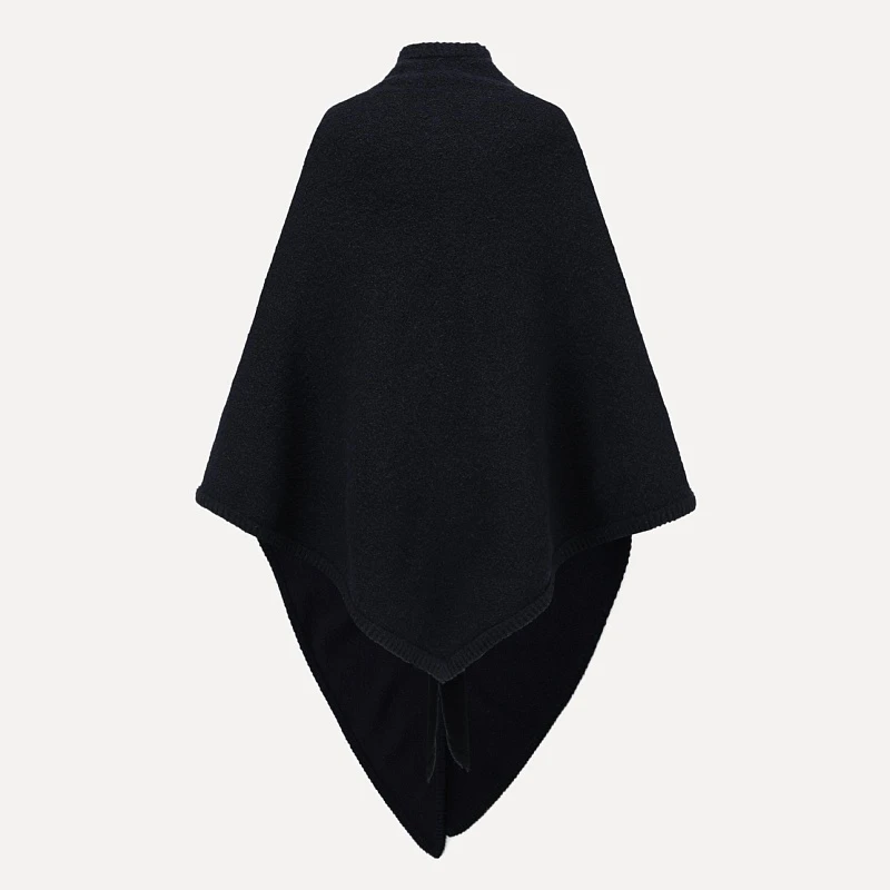 Navy blue triangular shawl scarf