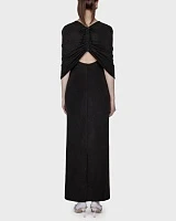 SHAWL DRESS BLACK