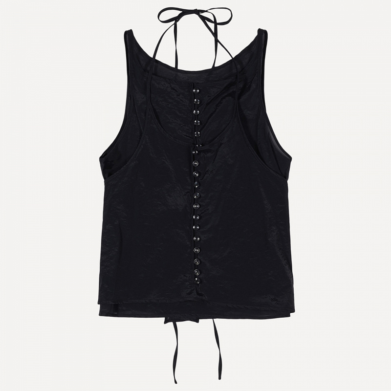 SEE-THROUGH BUTTON LOOP TOP