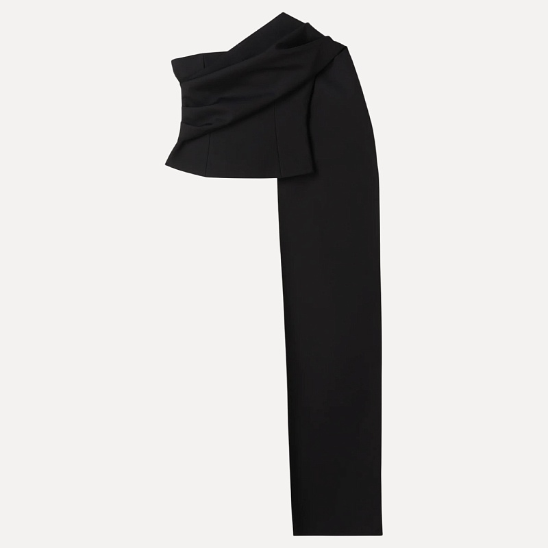 One-shoulder cape top