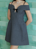 Curved one-shoulder dress