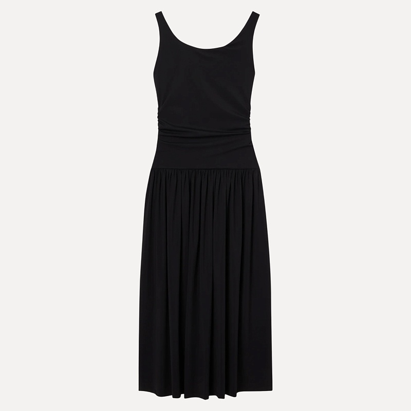 Off shoulder light scuba dress