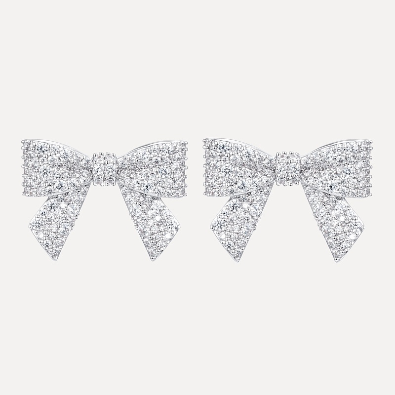 Pave Bowknot Earring