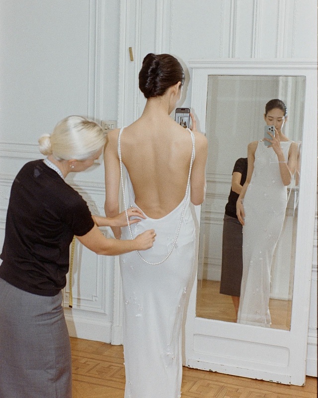 SLIP DRESS PEARL