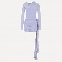 Foggy Blue Jersey Wrap Dress