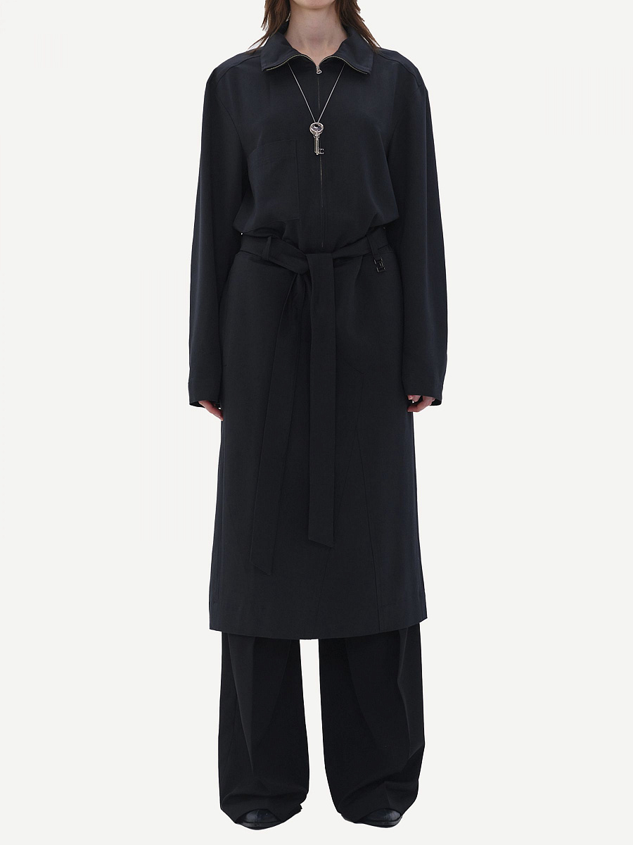 FRONT POCKET ZIP-UP DRESS