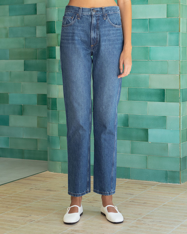 HI-RISE TAPERED DENIM INDIGO