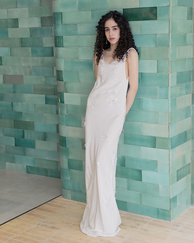 SLIP DRESS PEARL