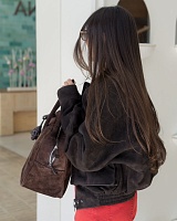 LEATHER 10 JACKET BROWN SUEDE