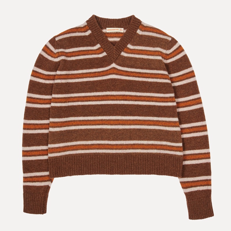Shetland Stripe V-Neck