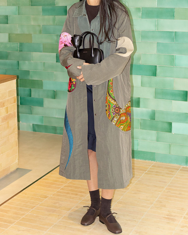 Paisley trench coat
