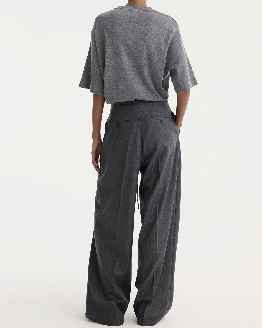 Relaxed soft wool trousers