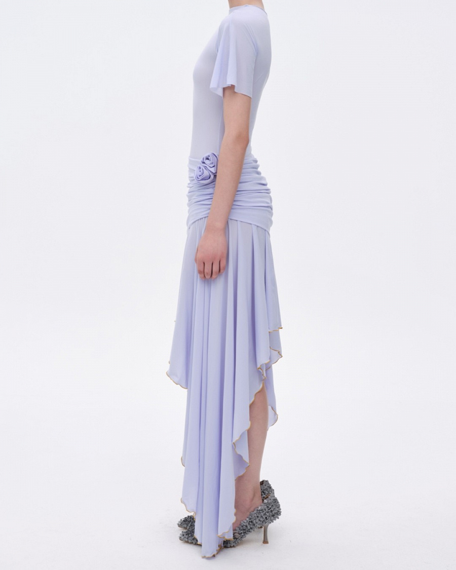 Foggy Blue Jersey Sun Dress