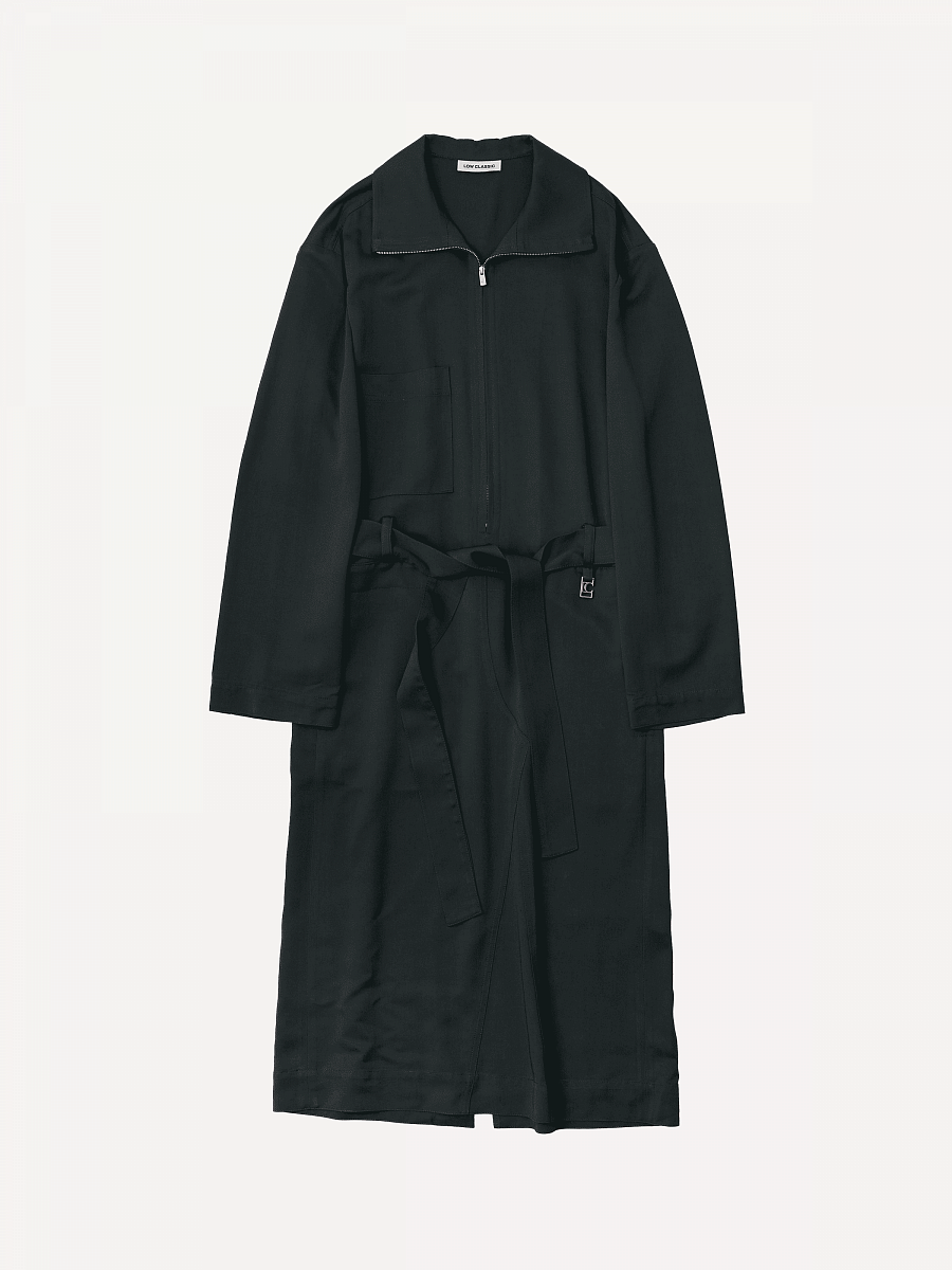 FRONT POCKET ZIP-UP DRESS