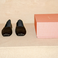 BALLET FLATS BLACK EMBROIDERY