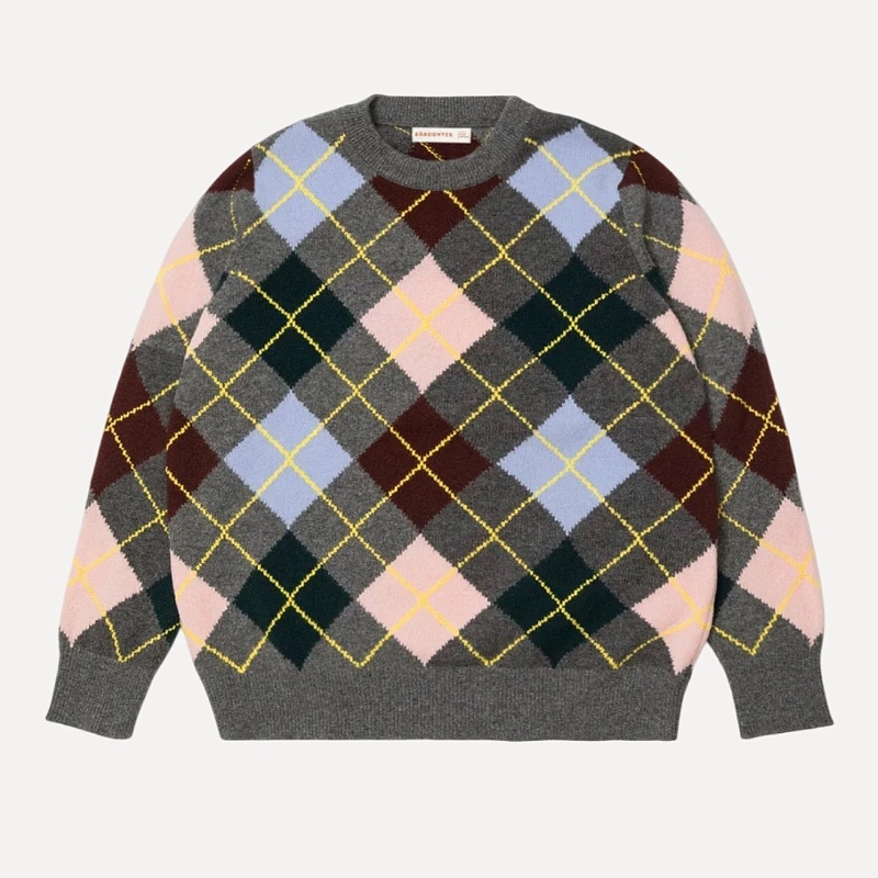 Argyle Slouch Crewneck 6 colours grey