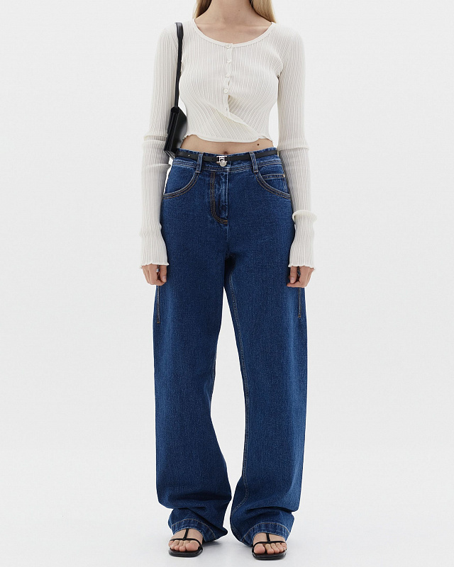 STRAIGHT FIT DENIM BLUE