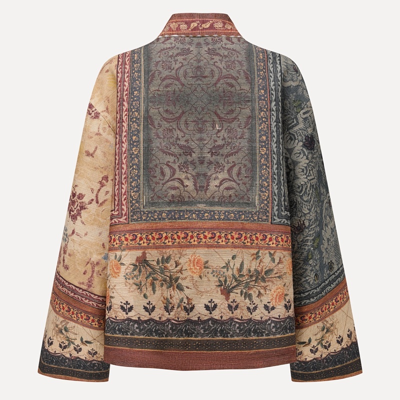 Tasar Silk Printed Reversible Jacket