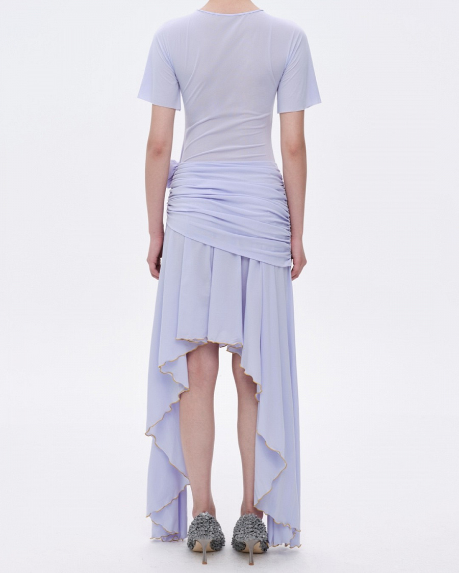 Foggy Blue Jersey Sun Dress