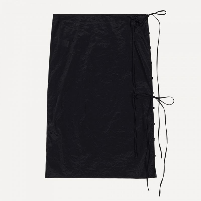 SEE-THROUGH BUTTON LOOP SKIRT