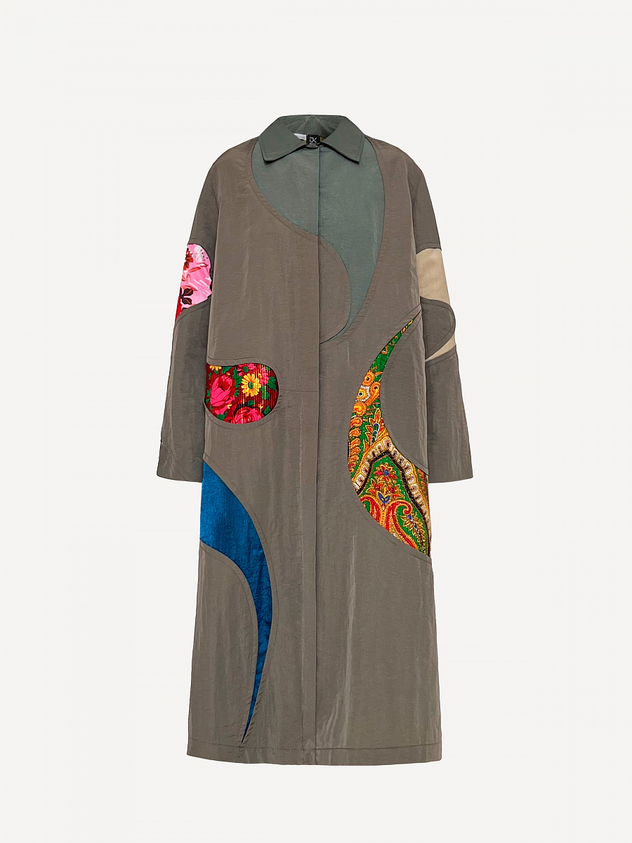 Paisley trench coat