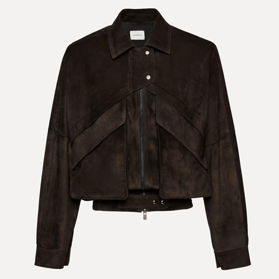 LEATHER 10 JACKET BROWN SUEDE