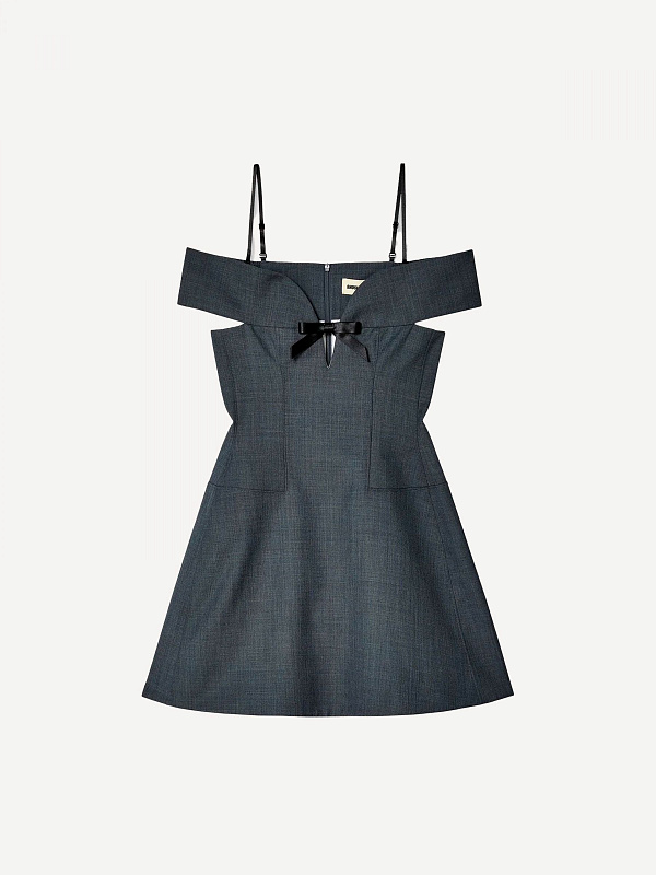 Curved one-shoulder dress