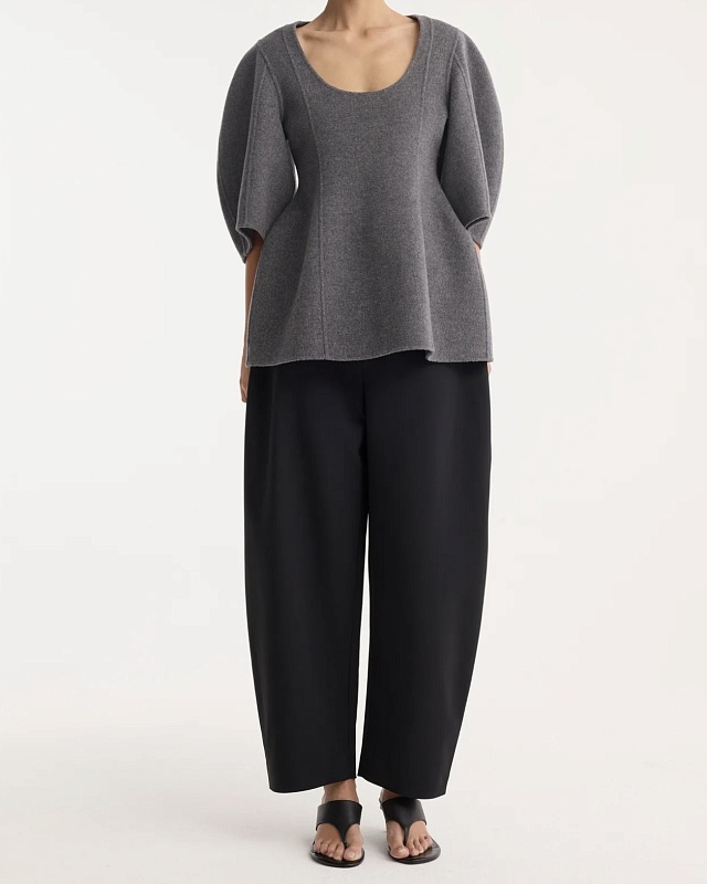 Sculptural double-face top